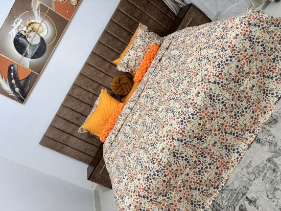 Image de Gold orange fleuri